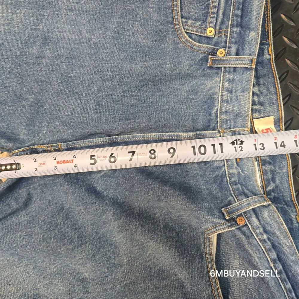 VTG Levis 501 Original Straight Leg‎ Button Fly Blue Denim Jeans Mens 40x30 Y2K